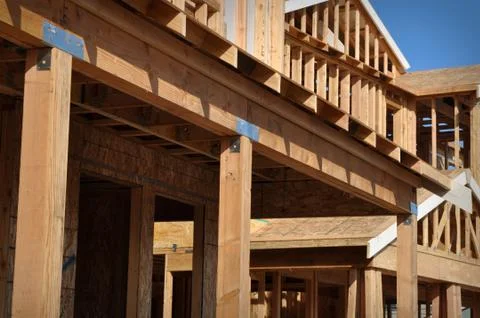 New home under construction Foto stock