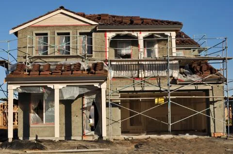 New home under construction Foto stock