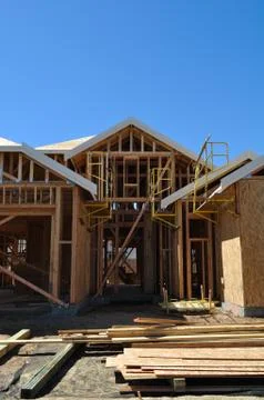 New home under construction 스톡 사진