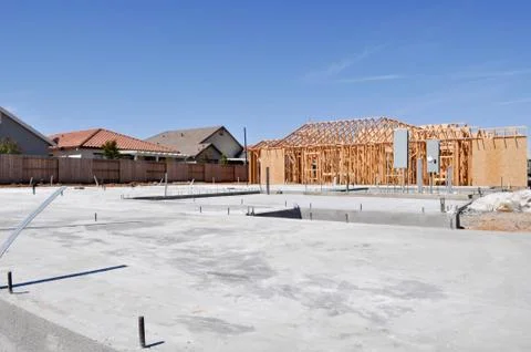 New home under construction Foto stock