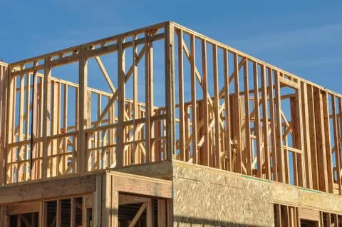 New home under construction Foto stock