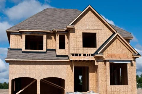 New Home Under Construction Stock Photos
