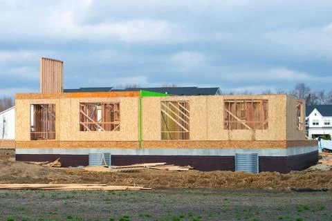 New home under construction Stock Photos