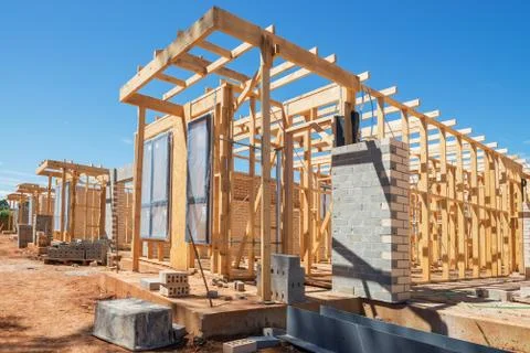 New homes construction Stockfoto's