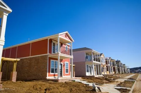 New homes under constructions Stock Photos