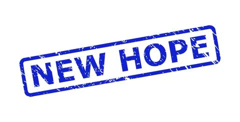 NEW HOPE Stamp with Corroded Texture and Rounded Rectangle Frame イラスト素材