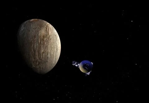 New Horizons and Pluto Stock Illustration