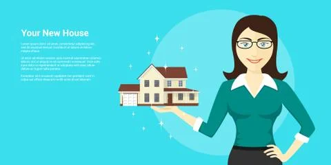 New house advertisement Stock Illustration