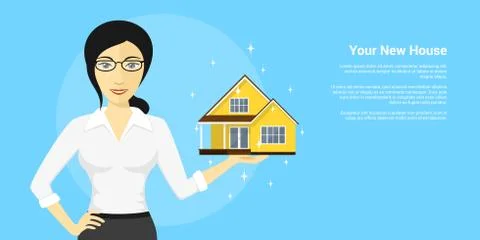 New house advertisement Stock Illustration