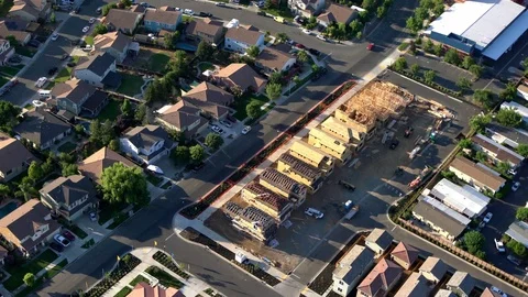 New House Construction Stock Footage 95159432