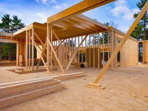 New house construction Stock Photos