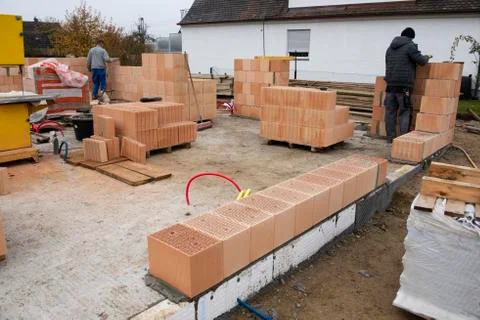 New house in construction Stock Photos
