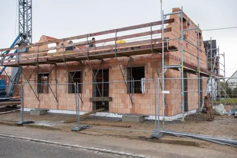 New house in construction Stock Photos