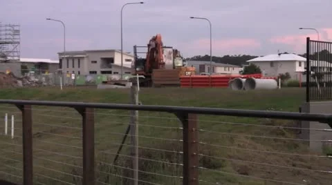 New house construction,boardwalk urban development in Australia Stock Footage 12317606