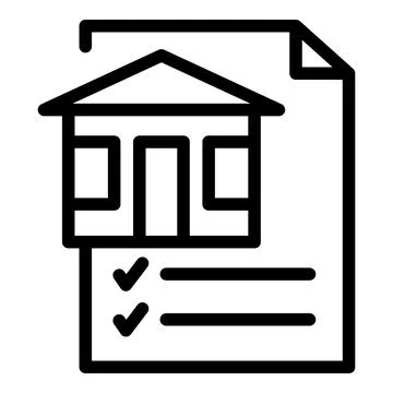 New house document icon outline vector. Relocation service 스톡 일러스트