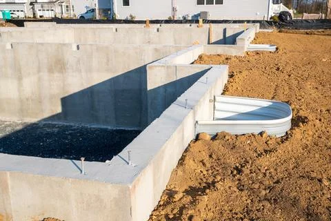 New house foundation Stock Photos