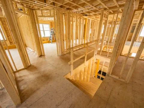 New house interior construction Stock Photos