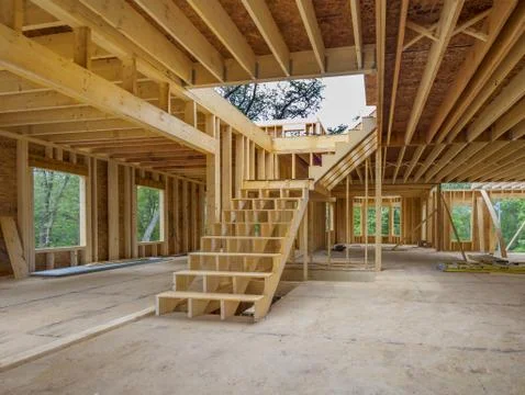New house interior construction Foto stock