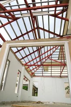 New house interior underconstruction Foto stock
