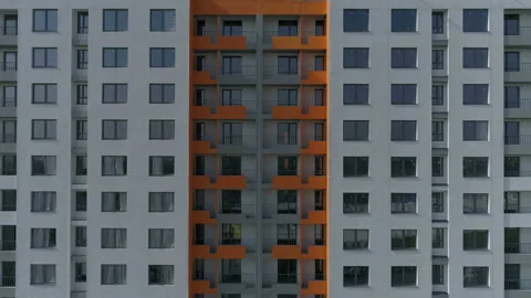 New house in a new microdistrict 스톡 동영상 93078979