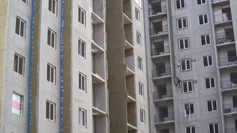New houses under construction Stock Footage 255199044
