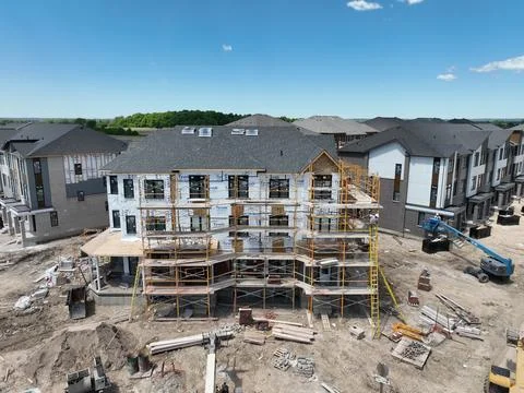 New Housing Construction Development in Brampton Ontario Stock Photos