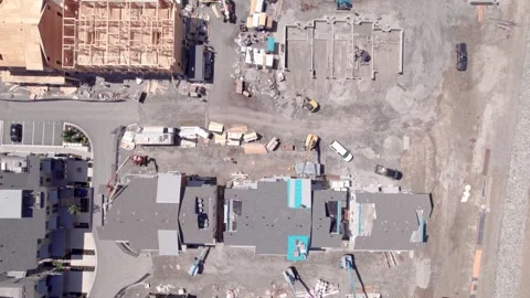 New housing development beside ocean and mountain, beautiful ocean view, luxury Stock Footage 249726459