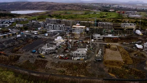 New Housing Development Under Construction Stock Footage 336491329