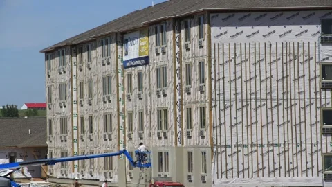 New housing, multi-unit apartment buildings Video stock 270237768