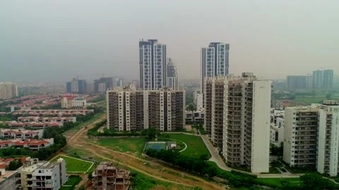 New housing project in Gurgaon Stock Footage 219452122