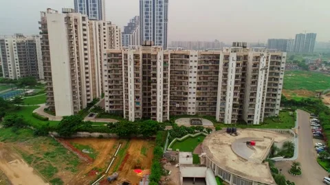 New housing project ready in Gurgaon Stock Footage 219452856