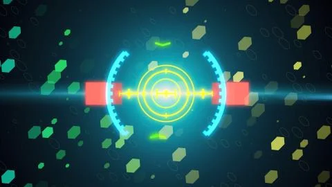 New HUD elements with highlights. Sight mode. Stock Illustration