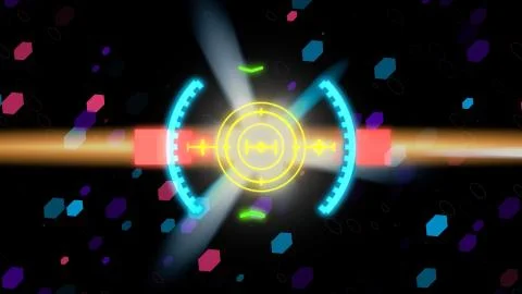 New HUD elements with highlights. Sight mode. Illustrazione stock