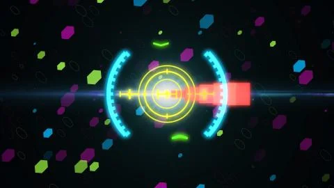 New HUD elements with highlights. Sight mode. Illustrazione stock