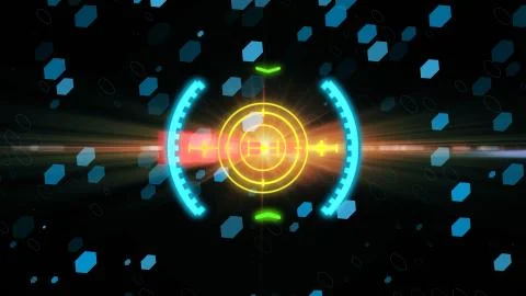 New HUD elements with highlights. Sight mode. 스톡 일러스트