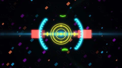 New HUD elements with highlights. Sight mode. 스톡 일러스트