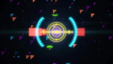 New HUD elements with highlights. Sight mode. Illustrazione stock