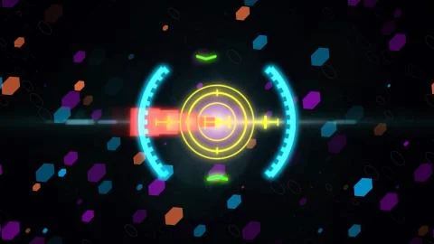 New HUD elements with highlights. Sight mode. Illustrazione stock