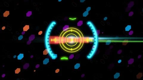 New HUD elements with highlights. Sight mode. Illustrazione stock