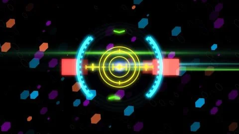 New HUD elements with highlights. Sight mode. Stock Illustration