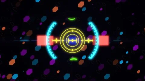 New HUD elements with highlights. Sight mode. 스톡 일러스트