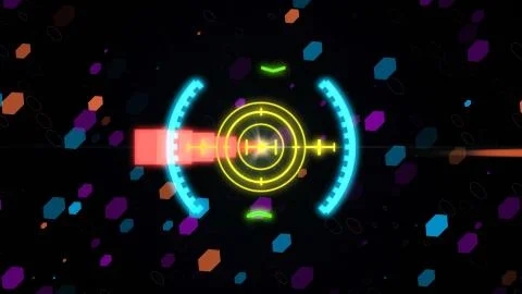 New HUD elements with highlights. Sight mode. Illustrazione stock