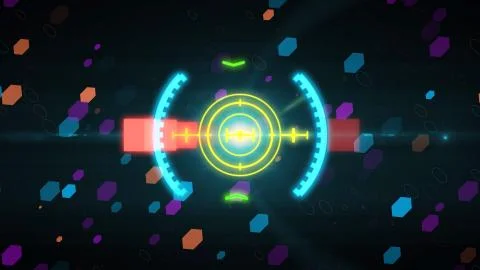 New HUD elements with highlights. Sight mode. Stock Illustration