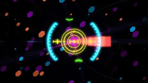 New HUD elements with highlights. Sight mode. Stockillustratie