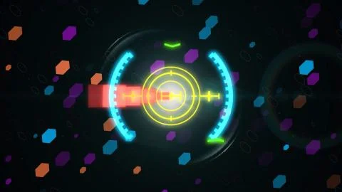 New HUD elements with highlights. Sight mode. Stockillustratie