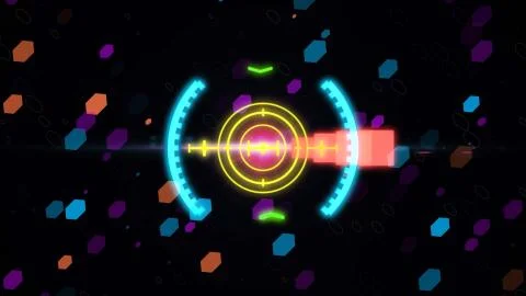 New HUD elements with highlights. Sight mode. Stock Illustration