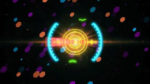 New HUD elements with highlights. Sight mode. Illustrazione stock