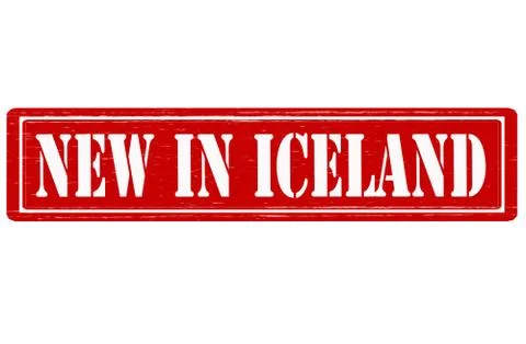 New in Iceland Stock Illustration