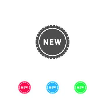New icon flat Stock Illustration