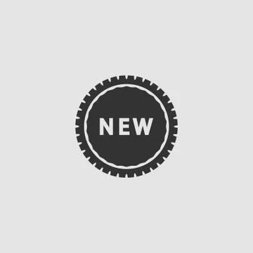 New icon flat Illustrazione stock